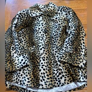 VTG An REN leopard print faux fur coat-M